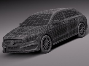 Mercedes-Benz CLA AMG Shooting Brake 2016 3D 模型