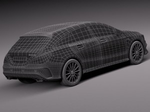 Mercedes-Benz CLA AMG Shooting Brake 2016 3D 模型