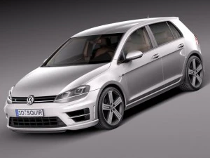 Volkswagen Golf VII R 5 pintu 2015 Model 3D