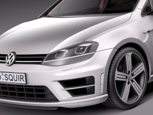 Volkswagen Golf VII R 5-door 2015 3D Model
