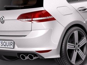 Volkswagen Golf VII R 5-door 2015 3D Model