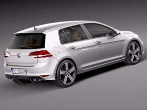 Volkswagen Golf VII R 5-door 2015 3D Model