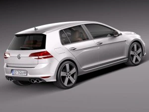 Volkswagen Golf VII R 5-drzwiowy 2015r Model 3D
