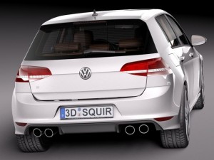 Volkswagen Golf VII R 5-door 2015 3D Model