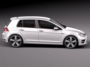 Volkswagen Golf VII R 5-door 2015 3D Model