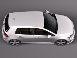 Volkswagen Golf VII R 5-door 2015 3D Model