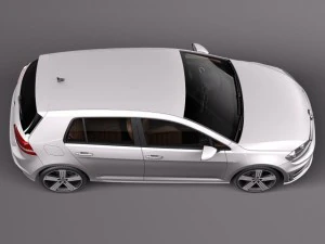 Volkswagen Golf VII R 5-drzwiowy 2015r Model 3D
