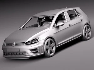Volkswagen Golf VII R 5-drzwiowy 2015r Model 3D