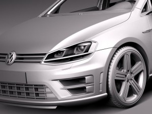Volkswagen Golf VII R 5-door 2015 3D Model