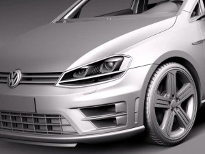 Volkswagen Golf VII R 5-drzwiowy 2015r Model 3D