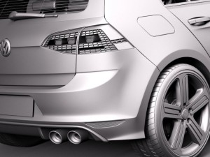 Volkswagen Golf VII R 5-door 2015 3D Model