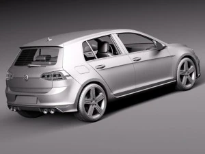 Volkswagen Golf VII R 5-drzwiowy 2015r Model 3D
