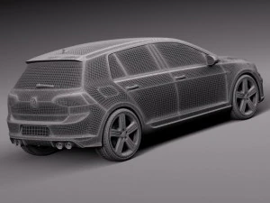 Volkswagen Golf VII R 5-drzwiowy 2015r Model 3D