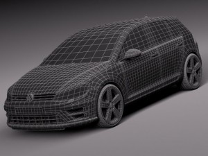 Volkswagen Golf VII R 5-door 2015 3D Model
