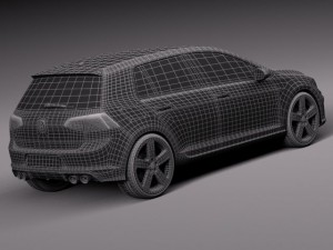 Volkswagen Golf VII R 5-door 2015 3D Model