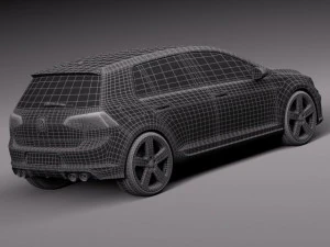 Volkswagen Golf VII R 5-drzwiowy 2015r Model 3D