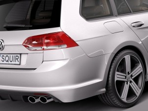 Volkswagen Golf VII R Variant 2015 Modelo 3D