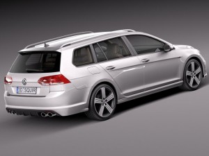 Volkswagen Golf VII R Variant 2015 Modelo 3D