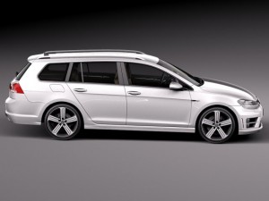 Volkswagen Golf VII R Variant 2015 Modelo 3D