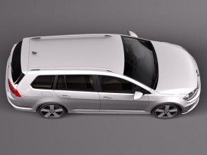 Volkswagen Golf VII R Variant 2015 Modelo 3D