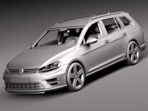 Volkswagen Golf VII R Variant 2015 Modelo 3D