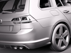 Volkswagen Golf VII R Variant 2015 Modelo 3D