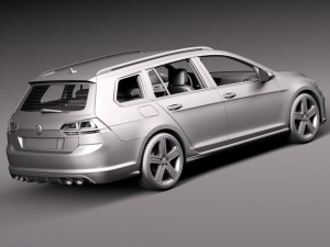 Volkswagen Golf VII R Variant 2015 Modelo 3D