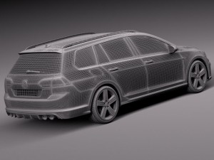 Volkswagen Golf VII R Variant 2015 Modelo 3D