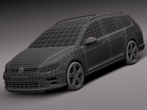 Volkswagen Golf VII R Variant 2015 Modelo 3D