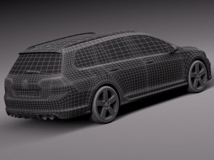 Volkswagen Golf VII R Variant 2015 Modelo 3D