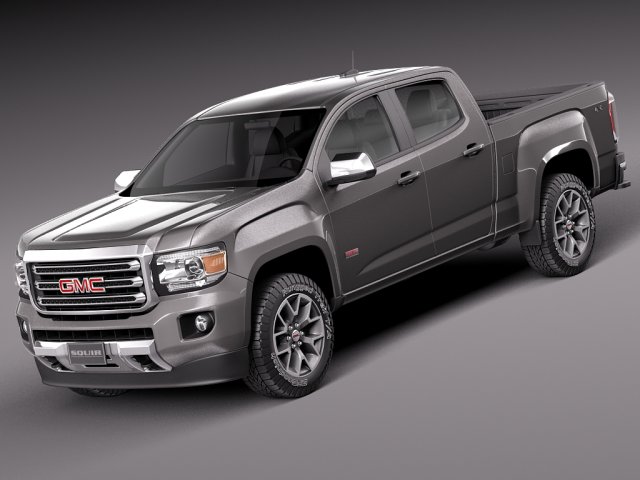 GMC Canyon Doublecab 2015 3D Model .c4d .max .obj .3ds .fbx .stl .blend 