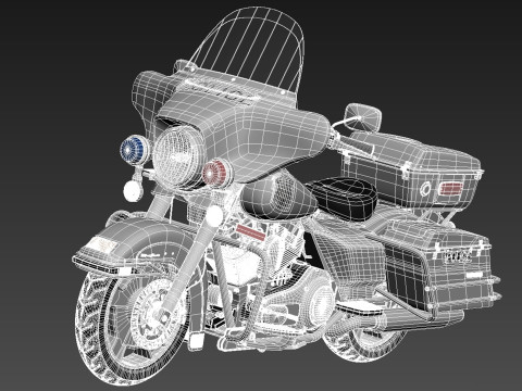 Harley-Davidson Electra Glide Police 2013 Modello 3D