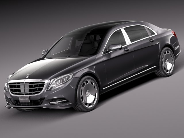 Mercedes-Benz S-class Maybach 2016 3D Model .c4d .max .obj .3ds .fbx .stl .blend 