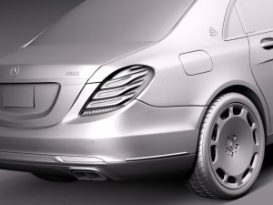 Mercedes-Benz S-class Maybach 2016 3D Model