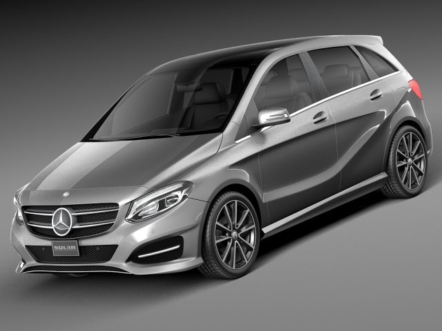 Mercedes-Benz B-class 2015 Model 3D .c4d .max .obj .3ds .fbx .stl .blend 