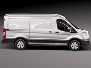 Transit Short Low Van 2014 3D-Modell