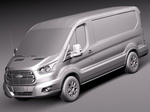 Transit Short Low Van 2014 3D-Modell