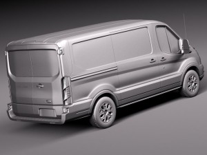 Transit Short Low Van 2014 3D-Modell