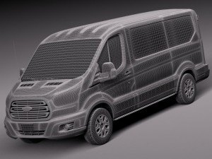 Transit Short Low Van 2014 3D-Modell