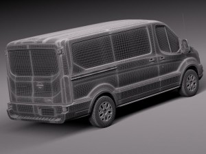 Transit Short Low Van 2014 3D-Modell