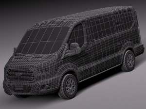 Transit Short Low Van 2014 3D-Modell