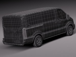 Transit Short Low Van 2014 3D-Modell