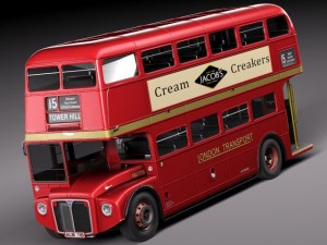 Routemaster London Double Decker Bus 3Dモデル