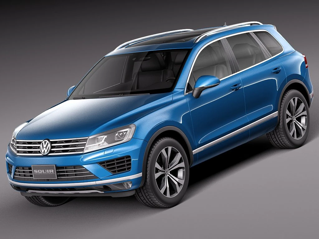 Volkswagen Touareg 2015 3D Model .c4d .max .obj .3ds .fbx .stl .blend 