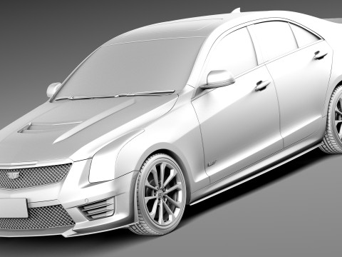 Cadillac ATS V Sedan 2016 Model 3D