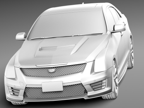 Cadillac ATS V Sedan 2016 Model 3D