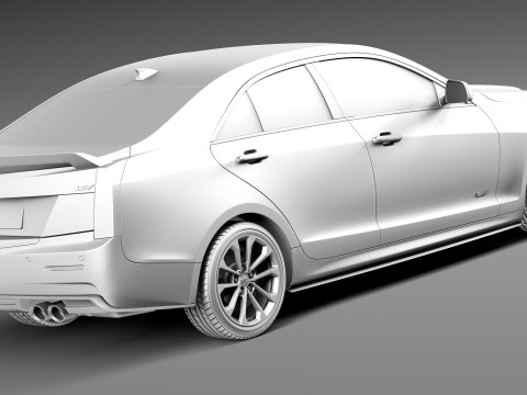 Cadillac ATS V Sedan 2016 Model 3D