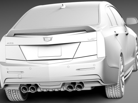 Cadillac ATS V Sedan 2016 Model 3D
