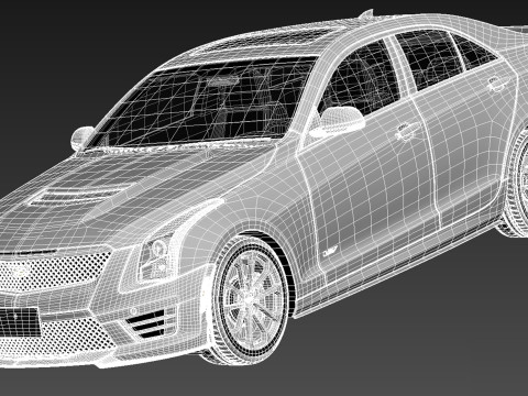 Cadillac ATS V Sedan 2016 Model 3D