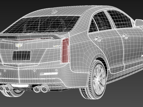 Cadillac ATS V Sedan 2016 Model 3D